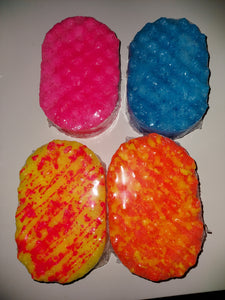 Exfoliating soap sponge